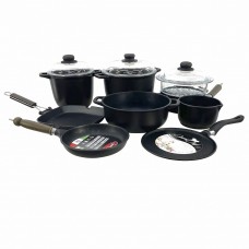 Set vase de gatit ANTIK ARS, 2 oale 4lt/6lt cu capace, cratita, tigaie, tigaie clatite, tigaie grill, ibric, oala gatit cu aburi