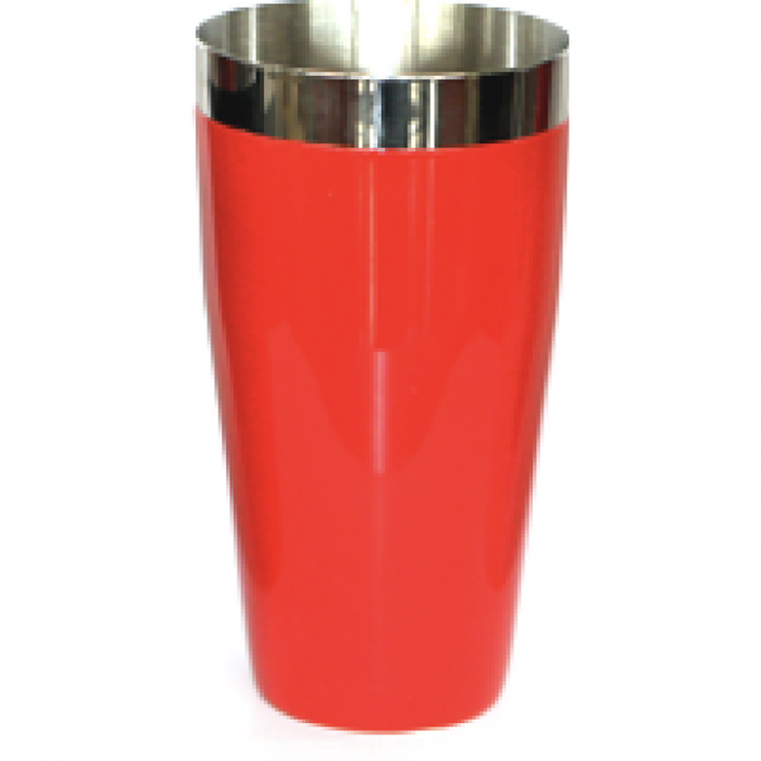 Shaker Boston cocktail RAKI inox 700ml cu invelis rosu