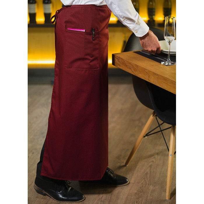 Sort cu buzunar pentru ospatar ROLL DRAP 90x110cm LONG BURGUNDY