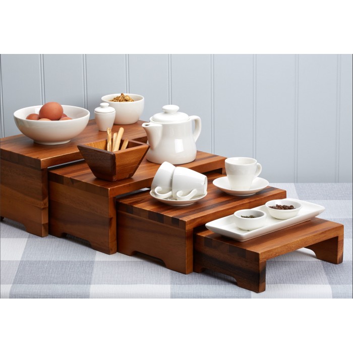 Stand inaltator bufet CULINARO ALAS, din lemn acacia, 24,9x21,2xh8cm, mic, Table Theatre