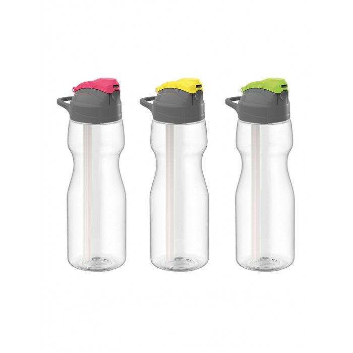Sticla apa sport cu pai RAKI FALCON, 730ml, plastic Tritan, diferite culori