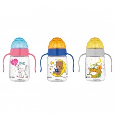Sticla pentru bebelusi RAKI ZUZU, 330ml, plastic Tritan, diferite decoruri si culori