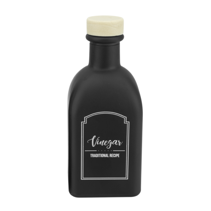 Sticla pentru otet cu dop RAKI MIRA, 250ml, din sticla, neagra