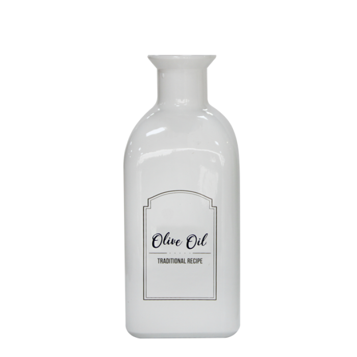 Sticla ulei oliviera cu dop pluta RAKI, 250ml, culoare alba