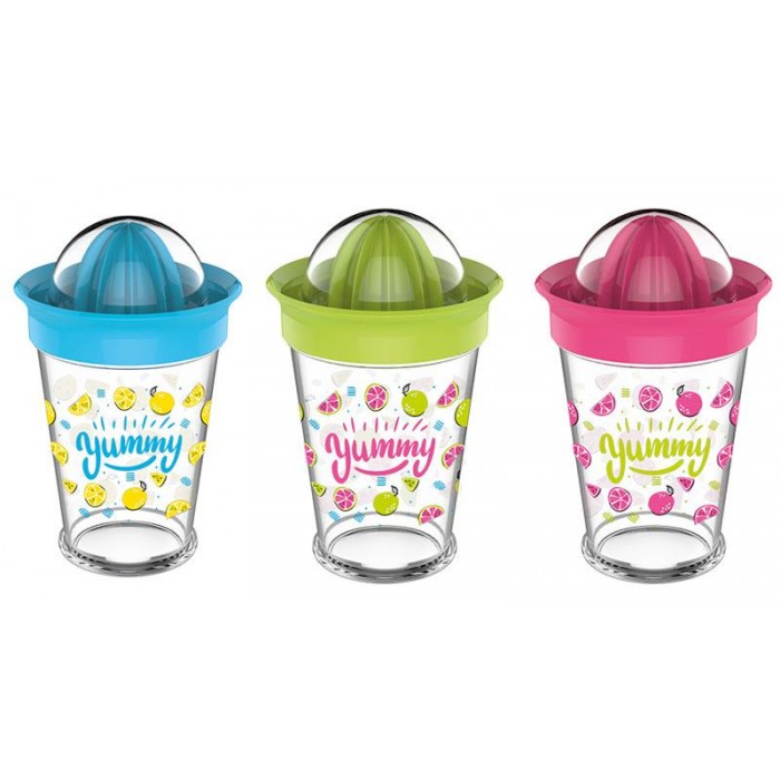 Storcator citrice RAKI TWISTER, 450ml, sticla cu componente plastic, diferite decoruri si culori