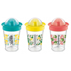 Storcator citrice RAKI TWISTER, 450ml, sticla cu componente plastic, diferite decoruri si culori