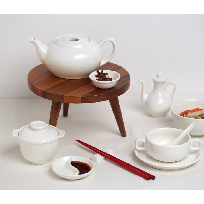 Suport bufet pentru tort si prajituri CULINARO ALAS, din lemn acacia, D25xh15,3cm, Table Theatre