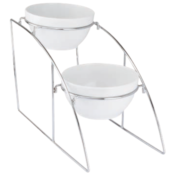 Suport expunere cu 2 niveluri CULINARO, inox, 25x53xh32,5cm, pentru 2 boluri