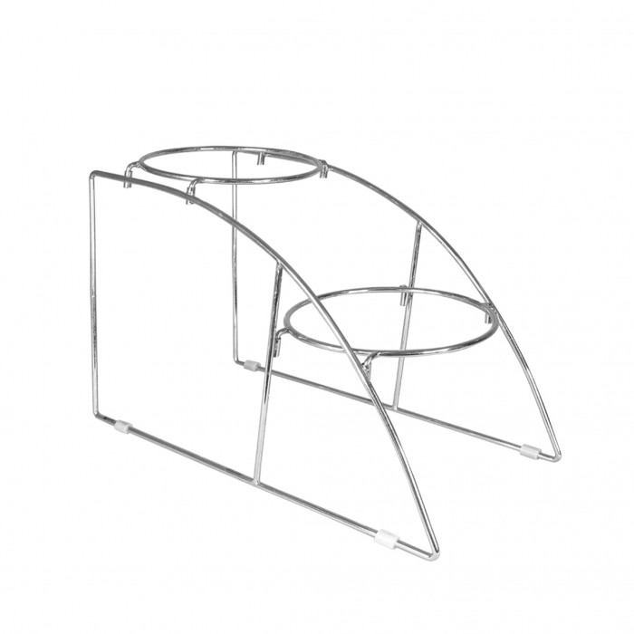 Suport expunere cu 2 niveluri CULINARO, inox, 25x53xh32,5cm, pentru 2 boluri