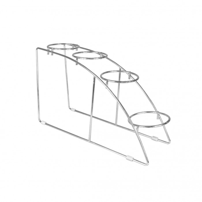 Suport expunere cu 4 niveluri CULINARO, inox, 19x53xh32,5cm, pentru 4 recipiente