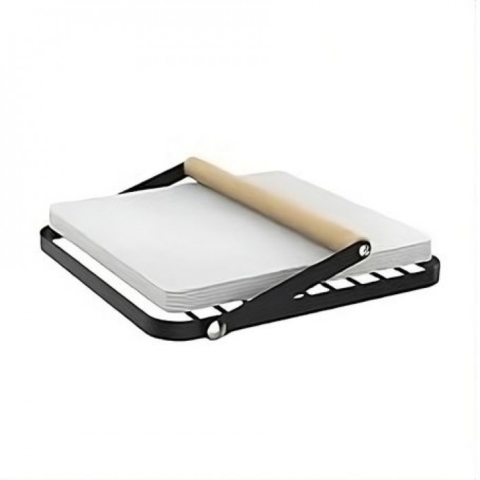 Suport servetele masa CULINARO HOME, metal/lemn, 19,4x18xh2,5cm, negru mat