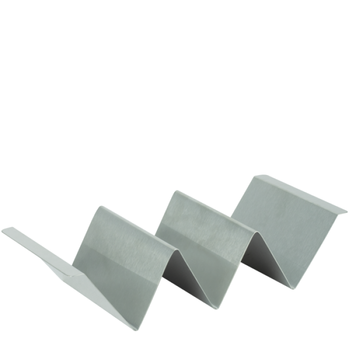 Suport tacos pentru 3 bucati CULINARO, inox, argintiu