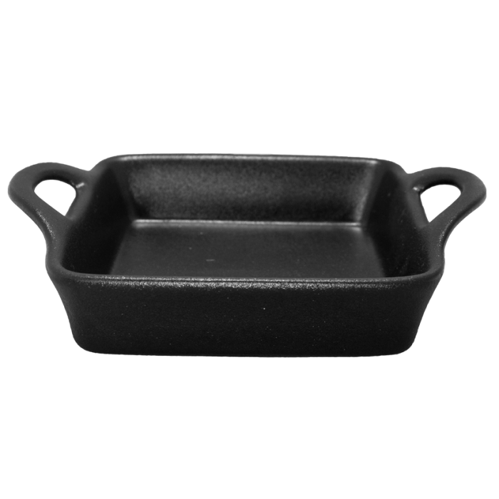 Tava de copt CULINARO CERAMICA 18,8x18,8x6,5cm ceramica neagra