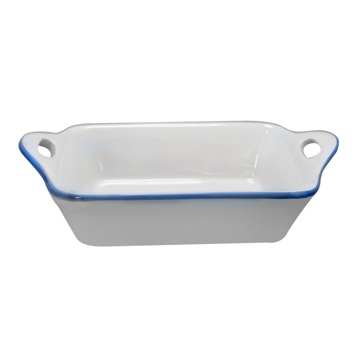Tava de copt CULINARO CERAMICA 20,3x12x6cm ceramica alba