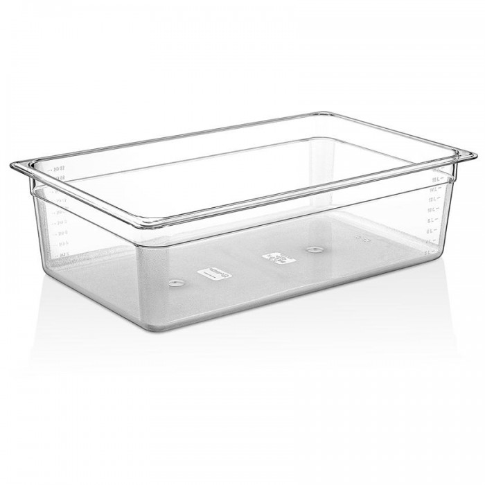 Tava gastronorm policarbonat RAKI 1/1-150, 530x325x150mm, 19,5lt, transparenta