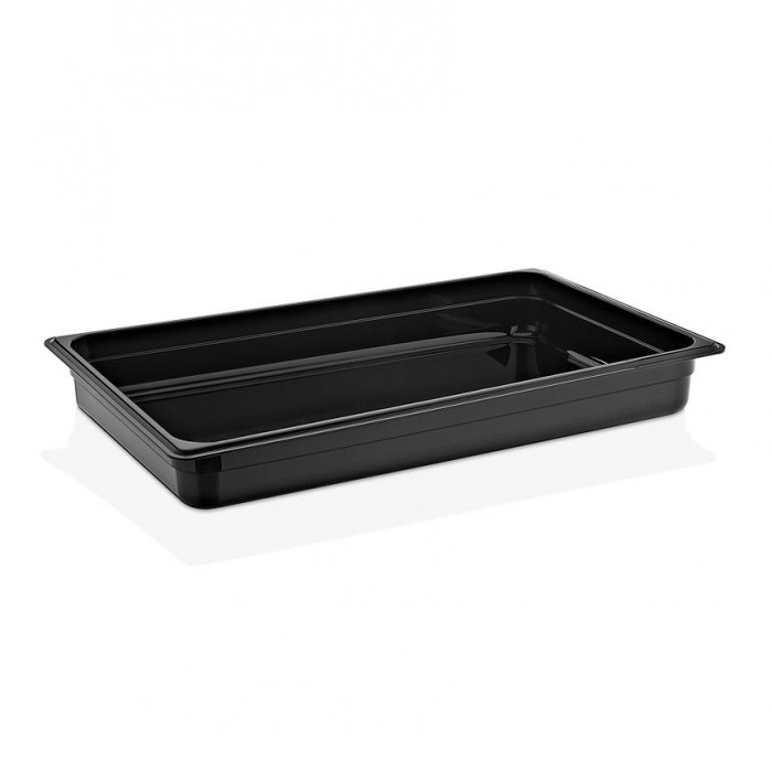 Tava gastronorm policarbonat RAKI 1/1-65, 530x325x65mm, 8,5lt, neagra