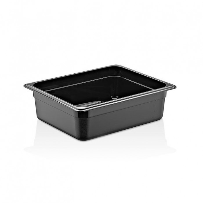 Tava gastronorm policarbonat RAKI 1/2-100, 325x265x100mm, 5,9lt, neagra