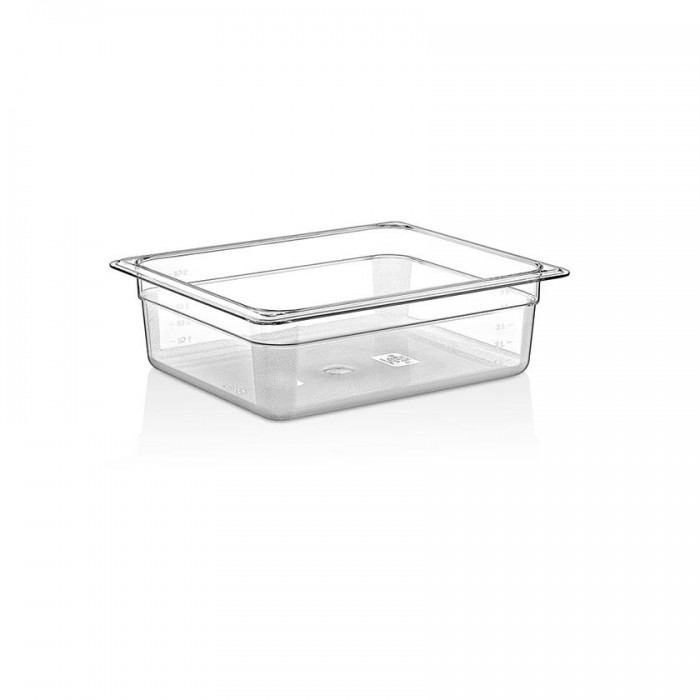 Tava gastronorm policarbonat RAKI 1/2-100, 325x265x100mm, 5,9lt, transparenta