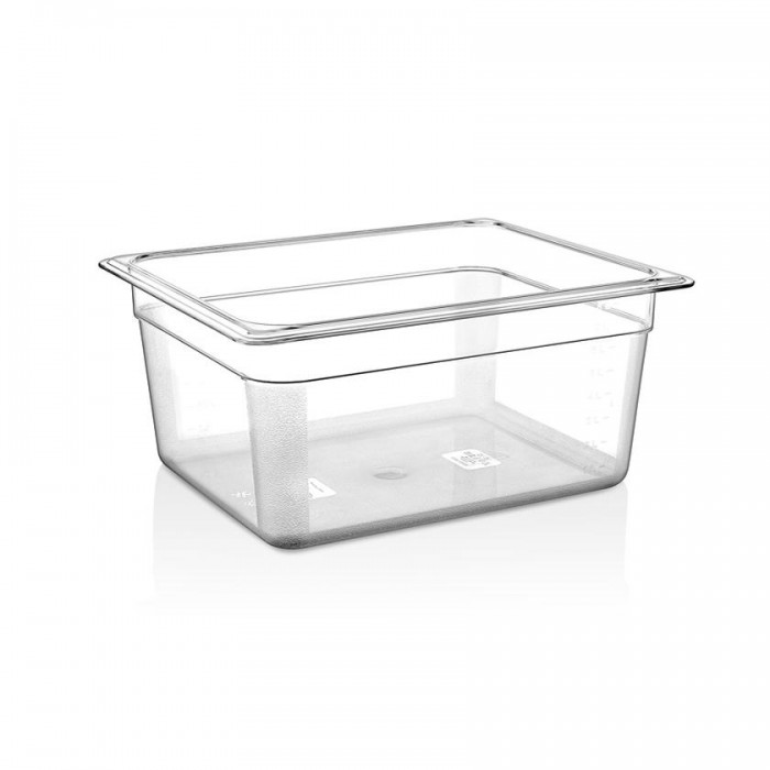 Tava gastronorm policarbonat RAKI 1/2-150, 325x265x150mm, 8,9lt, transparenta