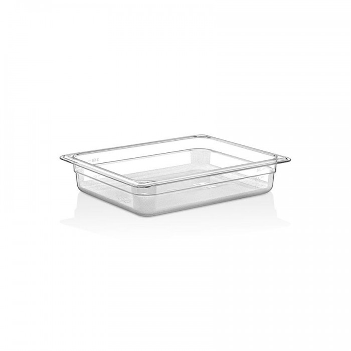 Tava gastronorm policarbonat RAKI 1/2-65, 325x265x65mm, 3,9lt, transparenta