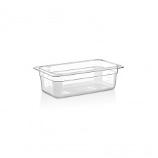 Tava gastronorm policarbonat RAKI 1/3-100, 325x176x100mm, 3,6lt, transparenta