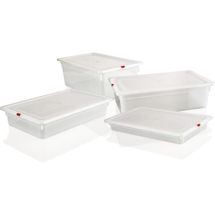 Tava gastronorm polipropilena RAKI 1/1-65, 530x325x65mm 8,5lt, alba 