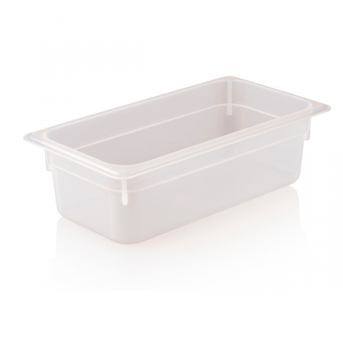 Tava gastronorm polipropilena RAKI 1/3-100, 325x176x100mm, 3,6lt, alba 