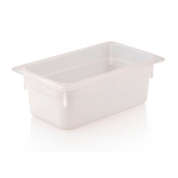 Tava gastronorm polipropilena RAKI 1/4-100, 265x162x100mm, 2,5lt, alba 