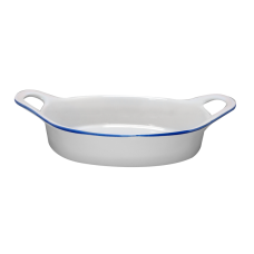 Tava ovala de copt CULINARO CERAMICA 27x14,3x7cm ceramica alba