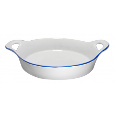 Tava rotunda de copt CULINARO CERAMICA 21x6cm ceramica alba