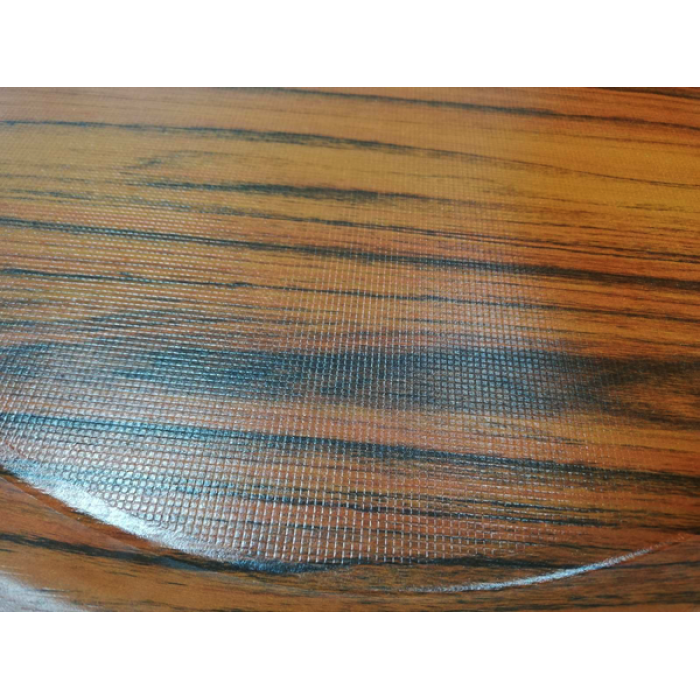 Tava servire rotunda RAKI, D43cm, plastic cu strat antialunecare, imitatie lemn nuc, maro