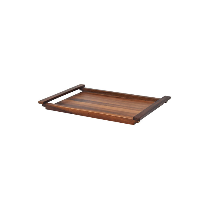 Tava servire si prezentare CULINARO ALAS, din lemn acacia, 33,3x24,3xh2,6cm, suprapozabil, Oriental
