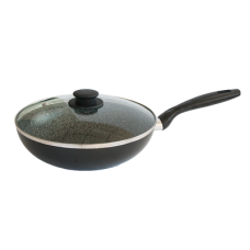 Tigaie cu capac, aluminiu cu strat antiaderent, D26cm, RAKI FRIGERELLA STONE BLACK, neagra