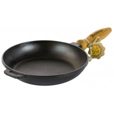 Tigaie fonta cu maner lemn MAYSTERNYA, D24xh4cm