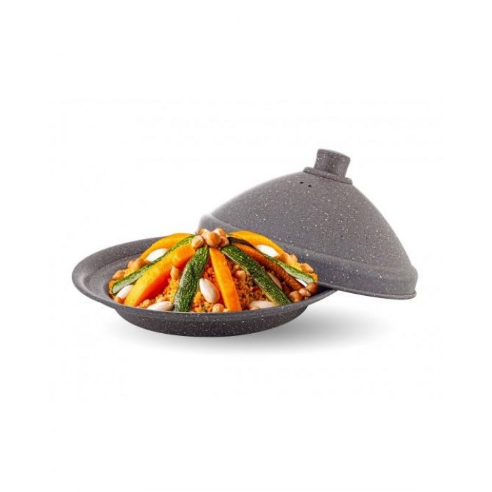 Vas Tajin HASCEVHER GRANITE, D30xh16cm, strat antiaderent, gri