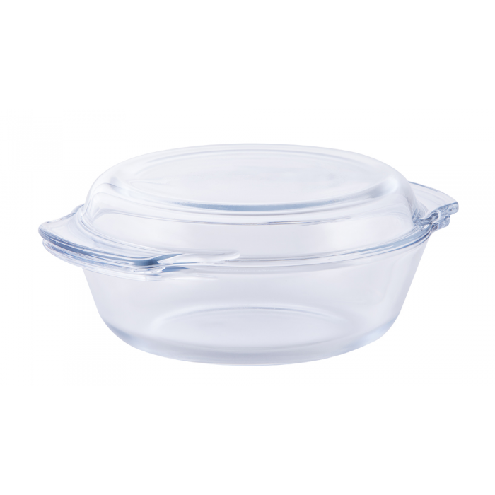 Vas yena rotund cu capac WOL sticla termorezistenta 1,4l, 18cm