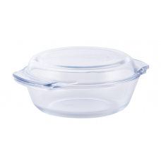 Vas yena rotund cu capac WOL sticla termorezistenta 1l, 20,1x17xh7,6cm