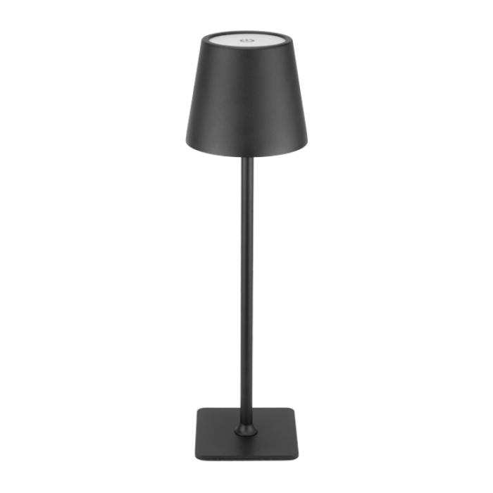 Lampa de masa LED reincarcabila 10xh27,5cm, 3W, culoare neagra