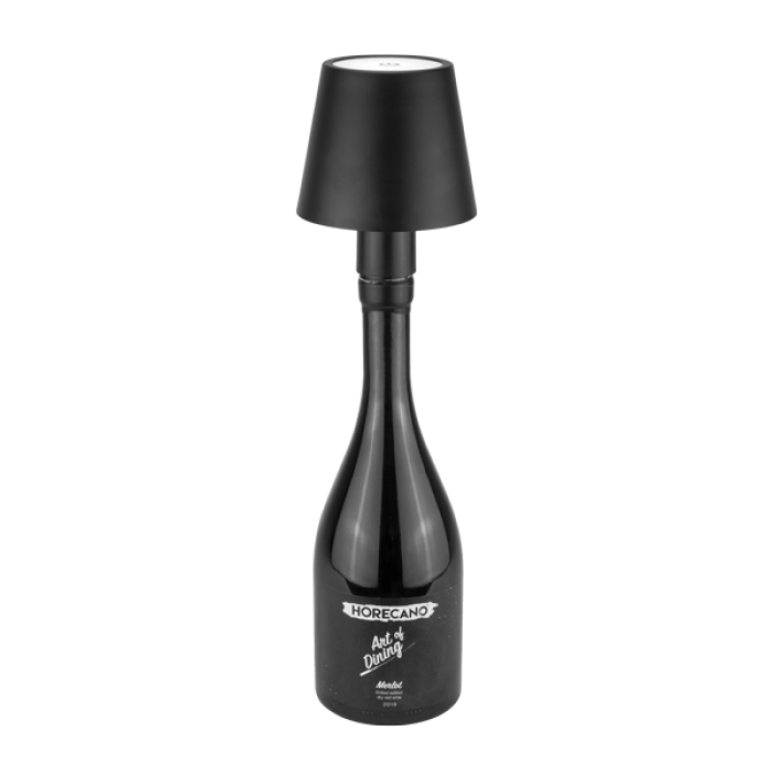 Lampa de masa pentru sticla LED reincarcabila, RGB Intensitate reglabila 11xh13cm 3W culoare neagra