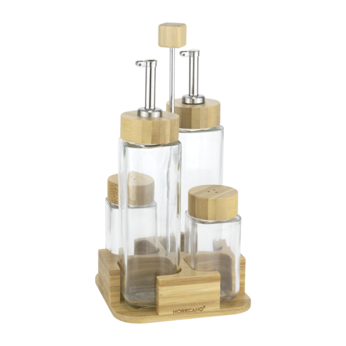 Oliviera 4 piese cu suport bambus 270/100 ml