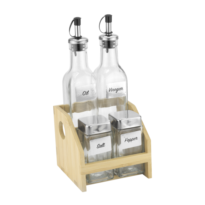 Oliviera  din lemn sticle 250/130ml natural wood