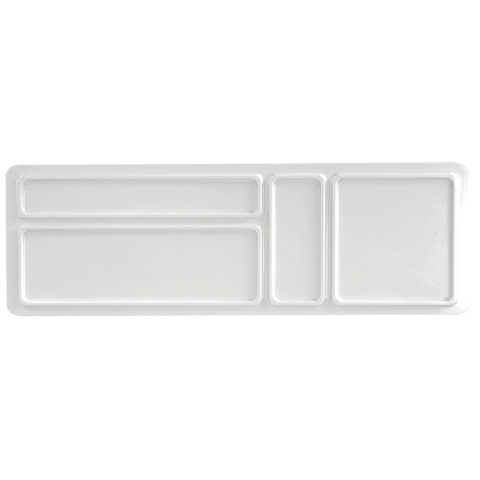 Organizator compartimentat pentru consumabile si cosmetice hoteliere 325x106xh11mm culoare alba