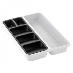Organizator cutite si tacamuri 26x40xh5cm,negru/alb...