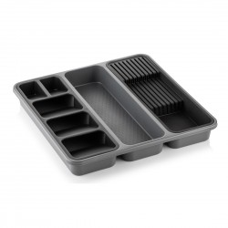 Organizator cutite si tacamuri 40x40xh5cm,negru/antracit...