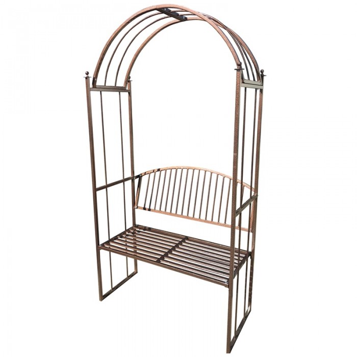 Pergola RAKI cu banca cu greutate supotata 250kg culoare alba