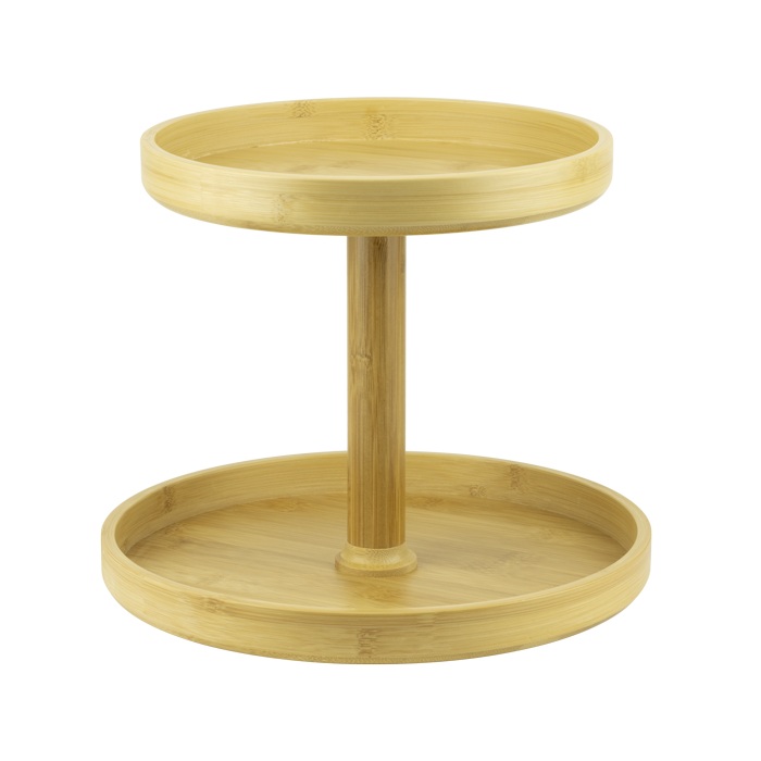 Platou bambus rotativ CULINARO cu 2 nivele 25/30xh26cm