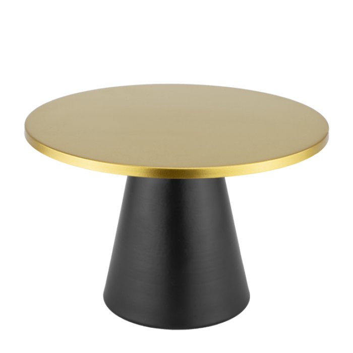 Platou cu picior desert Culinaro 25xh17cm negru/auriu