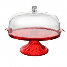Platou cu picior si capac pentru tort 28,5xh25cm