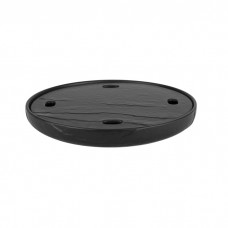 Platou din portelan rotund Culinaro Meteor Black 31xh3,5cm, negru