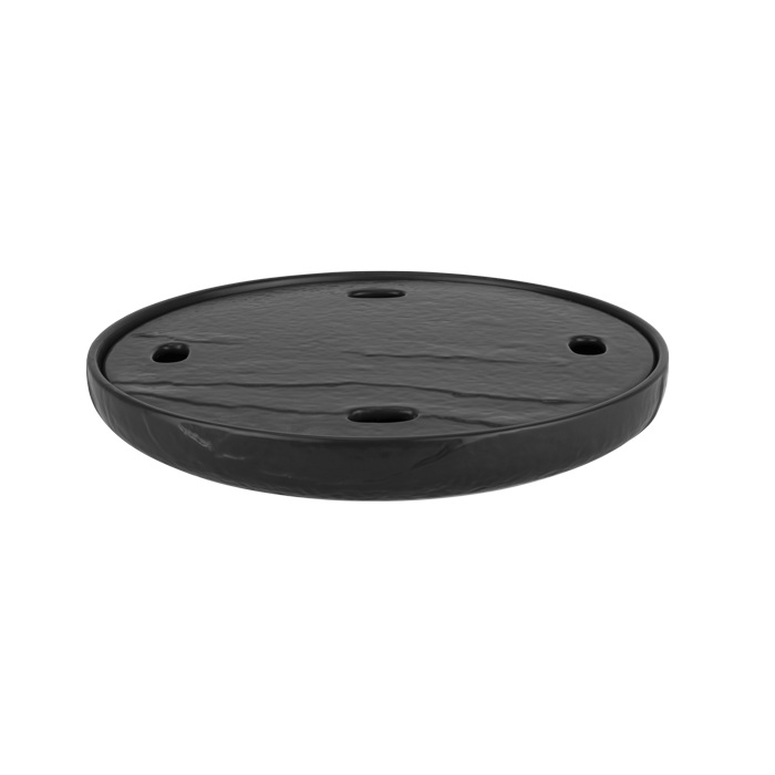 Platou din portelan rotund Culinaro Meteor Black 31xh3,5cm, negru